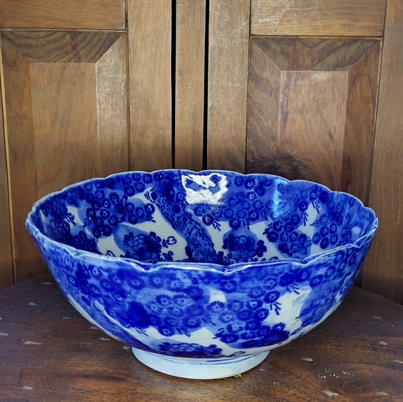 Blue Floral Ceramic Bowl